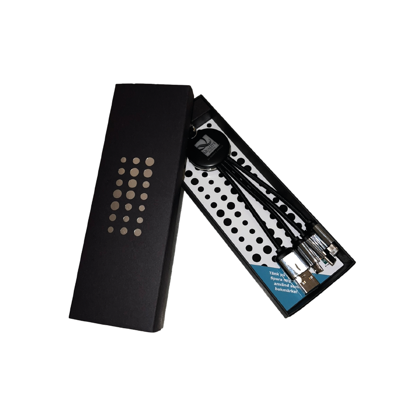 Laddkabel Multi Kort Återvunnen - inklusive Light Up-gravyr