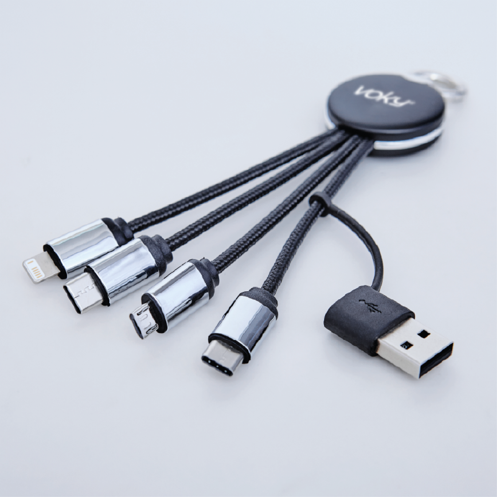 Laddkabel Multi Kort Återvunnen - inklusive Light Up-gravyr